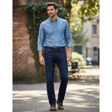 Imagem de Calça Jeans Masculina Reta Com Elastano Vilejack VMCI0051-Masculino