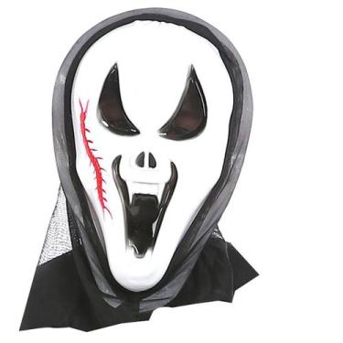 Imagem de Máscara de fantasia de cosplay Halloween Horror Scream com língua comp