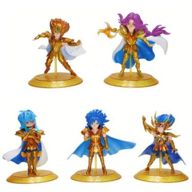 Imagem de Coleção Figure Toy Saint Seiya Anime, 5 unidades, modelo 10-11 cm - yi