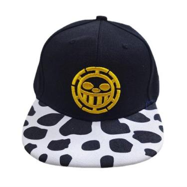 Imagem de Boné de beisebol Trafalgar Law Anime Snapback, algodão preto - yiweisa