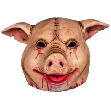 Imagem de Máscara Horror Chainsaw Pig Head Latex Cosplay Halloween - yiweisai