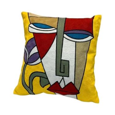 Imagem de Capa De Almofada Decorativa Abstrata Impressa Em 3D Picasso Para Sofá,