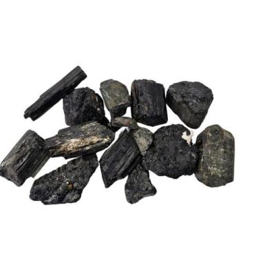 Imagem de Pedra Natural Turmalina Negra Bruta 1 Kilo - Meta Atacado