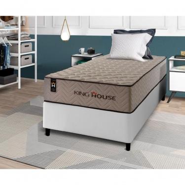 Imagem de Cama Box Espuma San Diego Solteiro 88x188 Branco King House