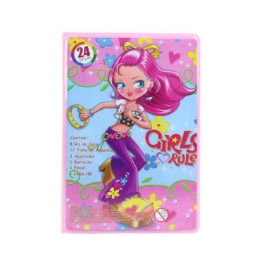 Imagem de Estojo maleta escolar com 24 peças inmetro - EQP Presentes, Pandeiro