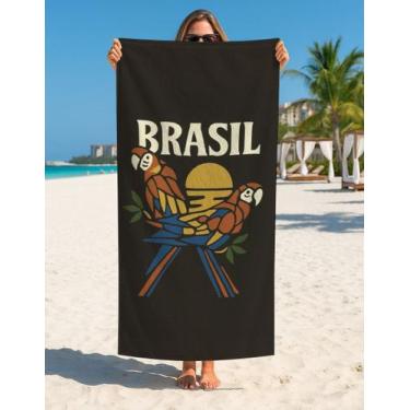 Imagem de Toalha Banho E Praia Estampa Tropical Coqueiros Verão Summer - Use Thu