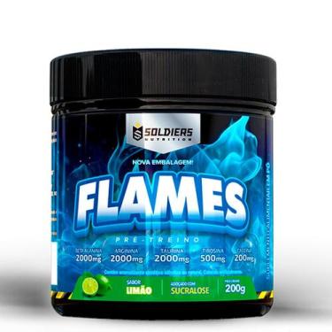 Imagem de Pré-Treino Flames 200g - 100% Importado - Soldiers Nutrition,  Limão