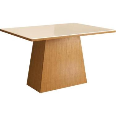 Imagem de Mesa Zamarchi, Canela, Vidro/ Off White