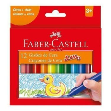 Imagem de Giz de cera longo 12 cores Faber-Castell