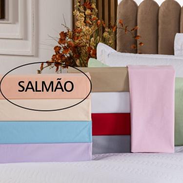 Imagem de Capa Fronha De Xuxão Avulsa Travesseiro De Corpo Cores Lisas 1,45m X 45cm - Percal 140 Fios 100% Algodão Cor Salmão