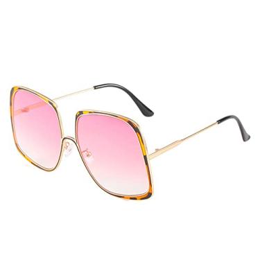 Imagem de Óculos de sol de armação grande Steampunk pintura personalizada metal óculos quadrados líquido vermelho mesmo óculos de sol, 4, tamanho único