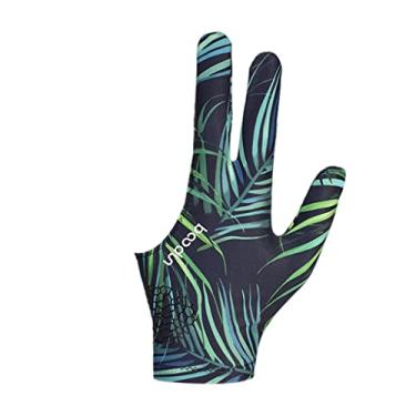 Imagem de Newmind Luvas de bilhar para mulheres e homens, mão esquerda/direita, antiderrapante, 3 dedos, luvas para show, atiradores, sinuca, luvas esportivas, acessórios de bilhar - Folhas