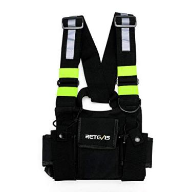 Imagem de Retevis Bolsa de Pacote Frontal para Arnês de Peito de Rádio Universal, Compatível com Rt22 Rt21 Rt27 Rt28 Rt68 Rt29 Baofeng Arcshell Walkie Talkie Bolsa de Bolso para Rádio Bidirecional(Rescue Essent