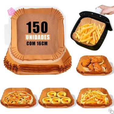 Imagem de Forma Papel Descartável P/ Air Fryer Microondas Forno 150un - Forro De