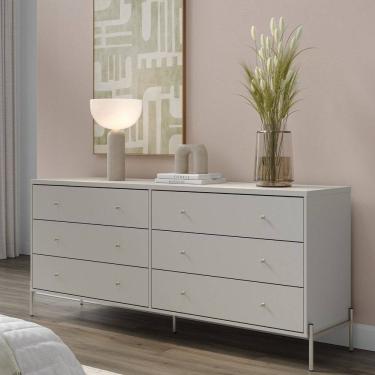 Imagem de Cômoda 6 Gavetas em Mdf 180 Cm Jasper Off White