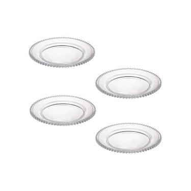 Imagem de Jogo de Pratos de Sobremesa L’Hermitage Bolinha Cristal – 4 Peças