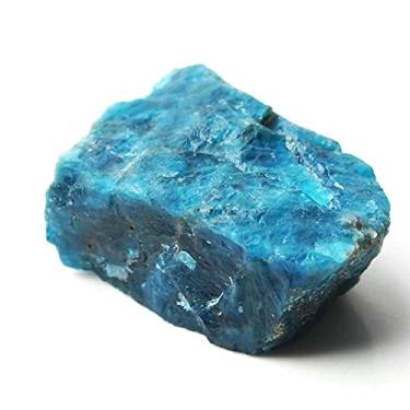 Imagem de ASPROD 1 peça apatita natural amazonita cristal pedra áspera espécime coleções de pedras preciosas decoração aquários pedras primárias e minerais (cor: 60 80g)