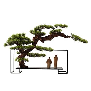 Imagem de Árvores artificiais, plantas em vaso, árvore de bonsai artificial, decoração de casa, moldura de metal, decoração abstrata, conífera, realista, planta de escritório, plantas artificiais, bonsai