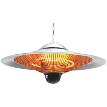 Imagem de Electric Patio Heater With Remote Control, Outdoor Water-proof Ceiling Heater, Hanging Carbon Fibre Balcony Heater Commercial For Yard Garden Garage Gazebo Silver,YUYANAIAI