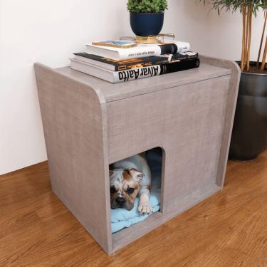 Imagem de Mesa De Cabeceira Cama Pet Cães 45x45x40 Nude