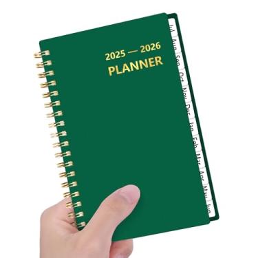 Imagem de HAUTOCO Calendário de bolso 2025-2026 agenda semanal e mensal (julho de 2025 a junho de 2026) encadernação espiral para bolsa 11 x 16 cm, agenda diária de planejamento pequeno com abas, bolsa, capa de