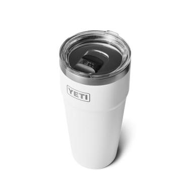 Imagem de YETI Rambler Copo empilhável de 850 ml, aço inoxidável, isolado a vácuo com tampa MagSlider, branco