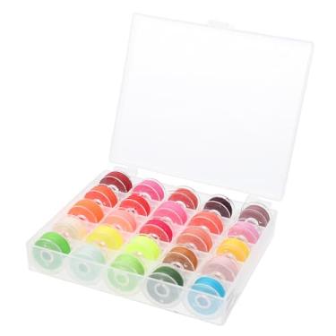 Imagem de Carretéis de linha de bordado de linhas de bobina caixa de linhas de costura multicoloridas para máquina de costura portátil