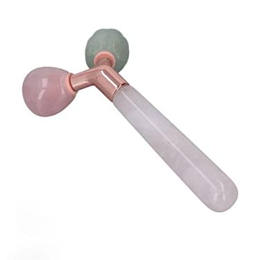 Imagem de Tnfeeon Rolo Facial Jade Gua Sha, Melhora a Firmeza da Pele, Reduz o Inchaço, Tratamento Multiângulo para Escultura e Lifting Facial, Presente Perfeito para Mulheres