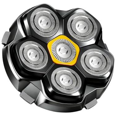 Imagem de Cabeças de substituição magnéticas de 6 lâminas para muitos barbeadores elétricos magnéticos 6D, cabeça de lâmina magnética 6D compatível com barbeadores de cabeça para homens carecas. (1 pacote)