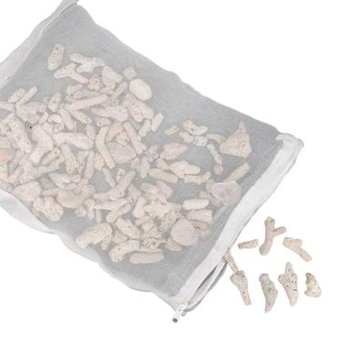 Imagem de Filtro de Coral Moído para Aquário e Tanque Peixes, Reutilizável Coral Moído Aquário Saco de Mídia Biológica Água Doce Elevar o pH para Tanque Água Salgada e Doce