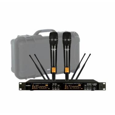 Imagem de Microfone Sem Fio Profissional Recarregável KSR KT7M Duplo - KSR PRO