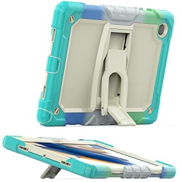 Imagem de Capa para tablet Capa compatível com Samsung Galaxy Tab A7 10,4 polegadas 2020 (SM-T500/T505/T507), capa protetora de 3 camadas com suporte, capa resistente a choques com alça de ombro Estojo Protetor