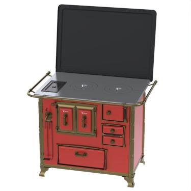 Imagem de Fogao a Lenha Venax GII n 2 Renaissance Vermelho Cald