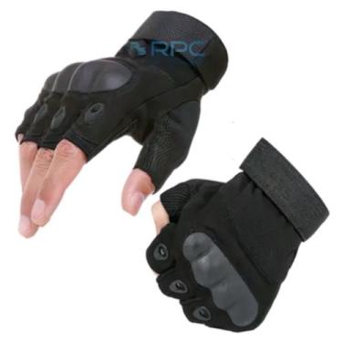 Imagem de Luvas Tatica Militar Paintball Meio Dedo Microfibra Motoboy Motoqueiro
