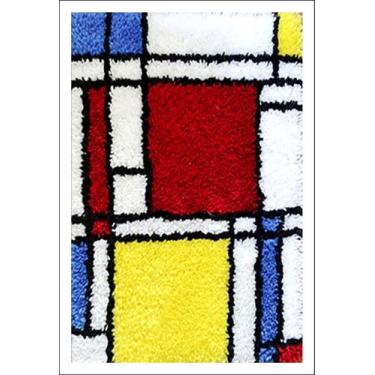 Imagem de Kit De Bordar Completo: Tela Pintada Talagarça + Lã + Agulha +  Manual