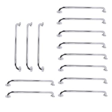 Imagem de Barra de Apoio 70cm Inox Kit 13 Unidades Cadeirante Gestante Idoso Gestante Banheiro Box Suporte Corrimao Resistente Proteçao