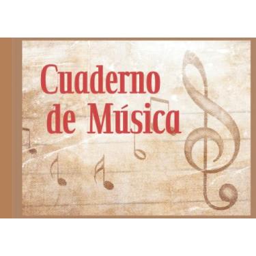 Imagem de Cuaderno de Música: Cuaderno para Notación Musical | Libreta de Pentagramas para Escribir Composiciones Musicales | 6 Pentagramas por Página | 70 ... (21,59x15,24 cm) en Formato Apaisado