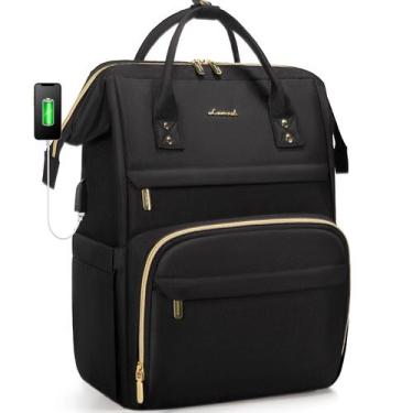 Imagem de Mochila LOVEVOOK Feminina para Laptop 15,6" - Impermeável e Preta