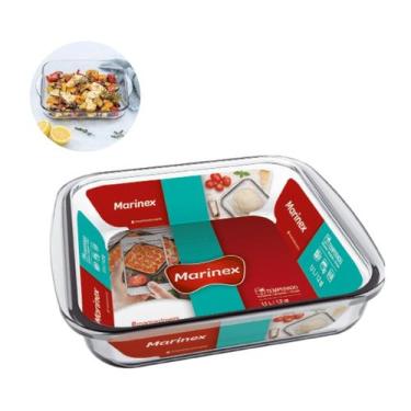 Imagem de Travessa Assadeira Lasanheira 1,8L Quadrada Vidro Marinex - NADIR FIGU