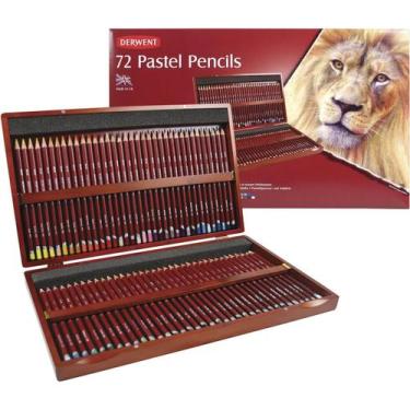 Imagem de Lápis de Cor Pastel 72 Cores Estojo Madeira Derwent, Única, Único