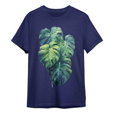 Imagem de Camiseta Floral Folhagem Feminina Costela De Adão Natureza - Lobo Sete