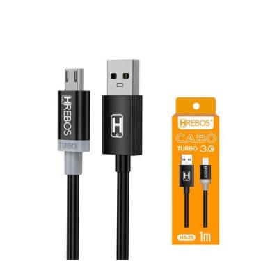 Imagem de Cabo Usb Turbo Para Moto G8 Power Lite E5 E6 E6S E7 Plus - Hrebos