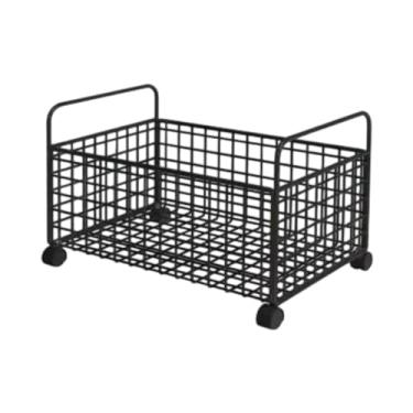 Imagem de KiBcsLic Rolling Arquivo Carrinho de armazenamento BIN BIN Organizador de arquivos para bebidas de despensa Brinquedos de quarto de crianças, S