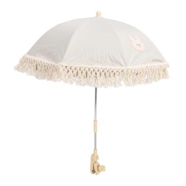 Imagem de Fafeicy Parasol de Carrinho Infantil Elegante, Guarda -chuva Solar Em Renda Ajustável, Melhor Proteção da Proteção Solar, Excelente Verão para Crianças (Coelho)
