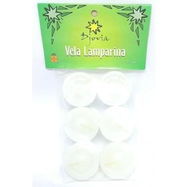 Imagem de Vela Lamparina Branca Especial Djovia 6 Unidades