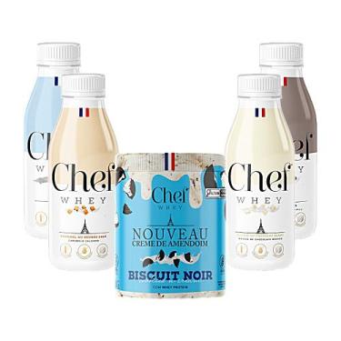 Imagem de Kit Pasta de Amendoim 600g Chef Whey Dose Única 40g Chef Whey, Cookies