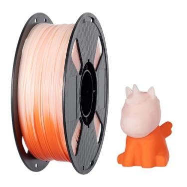 Imagem de CC3D Filamento PLA de mudança de cor de temperatura 1,75 mm 1KG filamento de impressora 3D laranja para branco