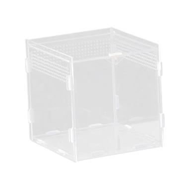 Imagem de ShengQuanHao Caixa de Alimentação para Répteis, Incubadora Respirável, Recipiente de Gaiola Flexível para Paisagismo, para Dragões Barbudos, 15x15x15cm