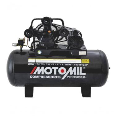 Imagem de Compressor 140lbs 3hp Monofásico 127- Cmw-15-175 Motomil 220V