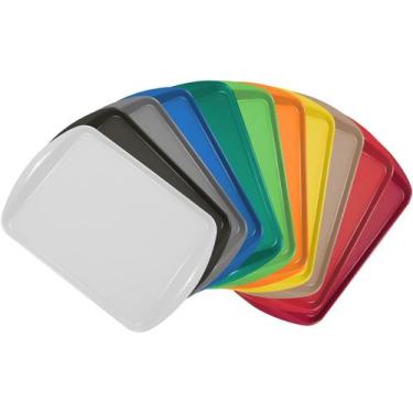 Imagem de Bandeja Plástica Resistente Para Lanches Self Service Fast Food Restau